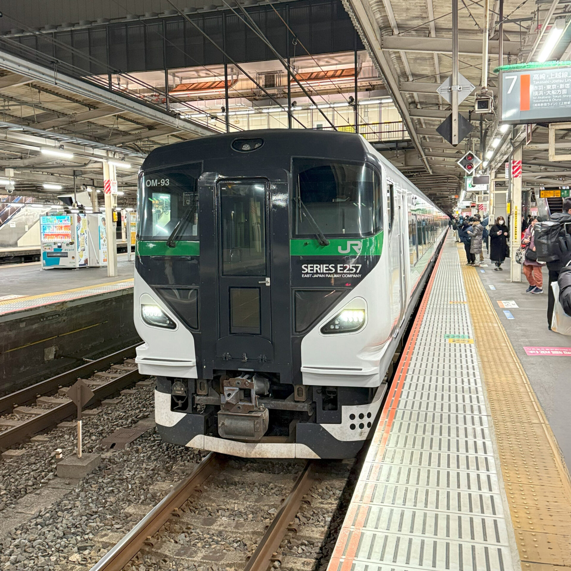E257系電車大宮駅にて