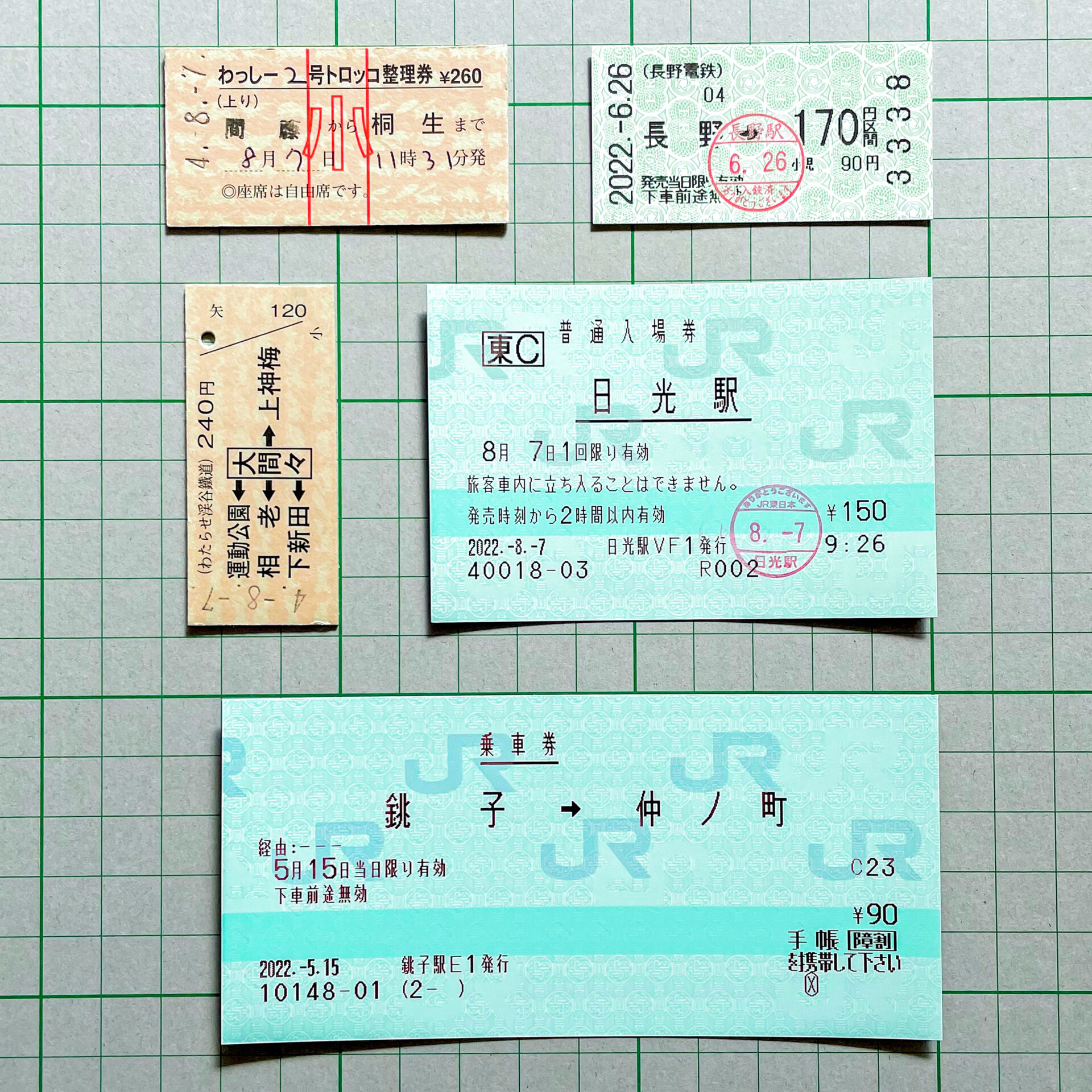 マルス券のサイズ