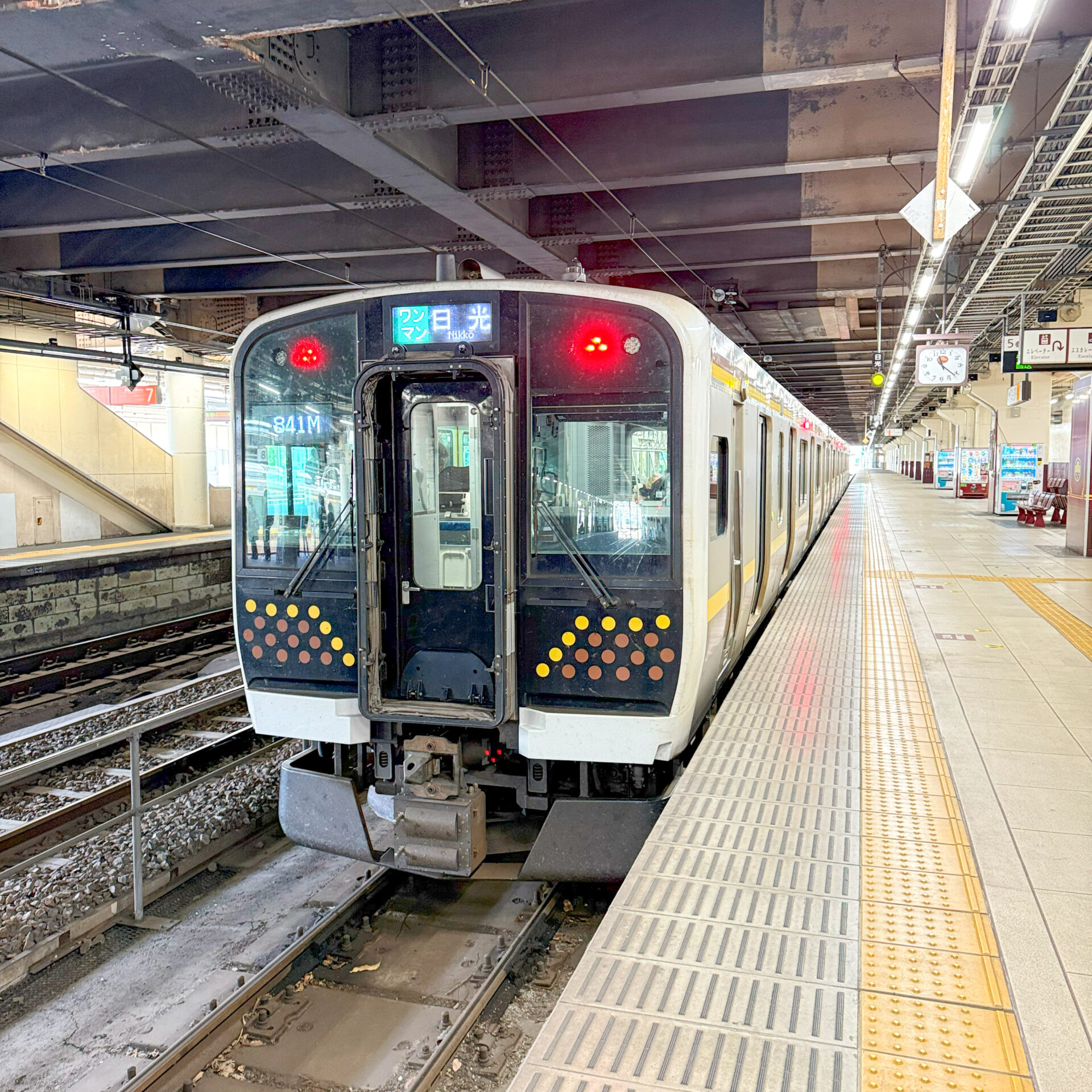 JR日光線普通列車宇都宮駅にて