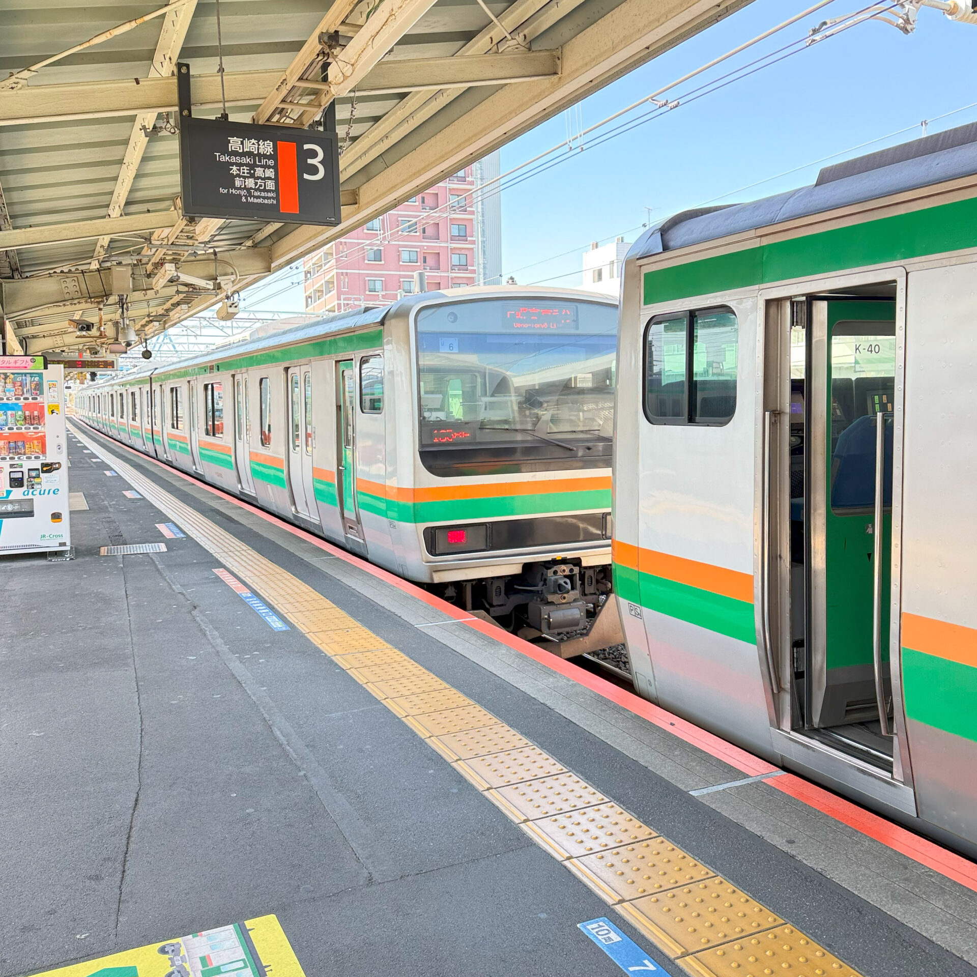 高崎線普通列車籠原駅にて
