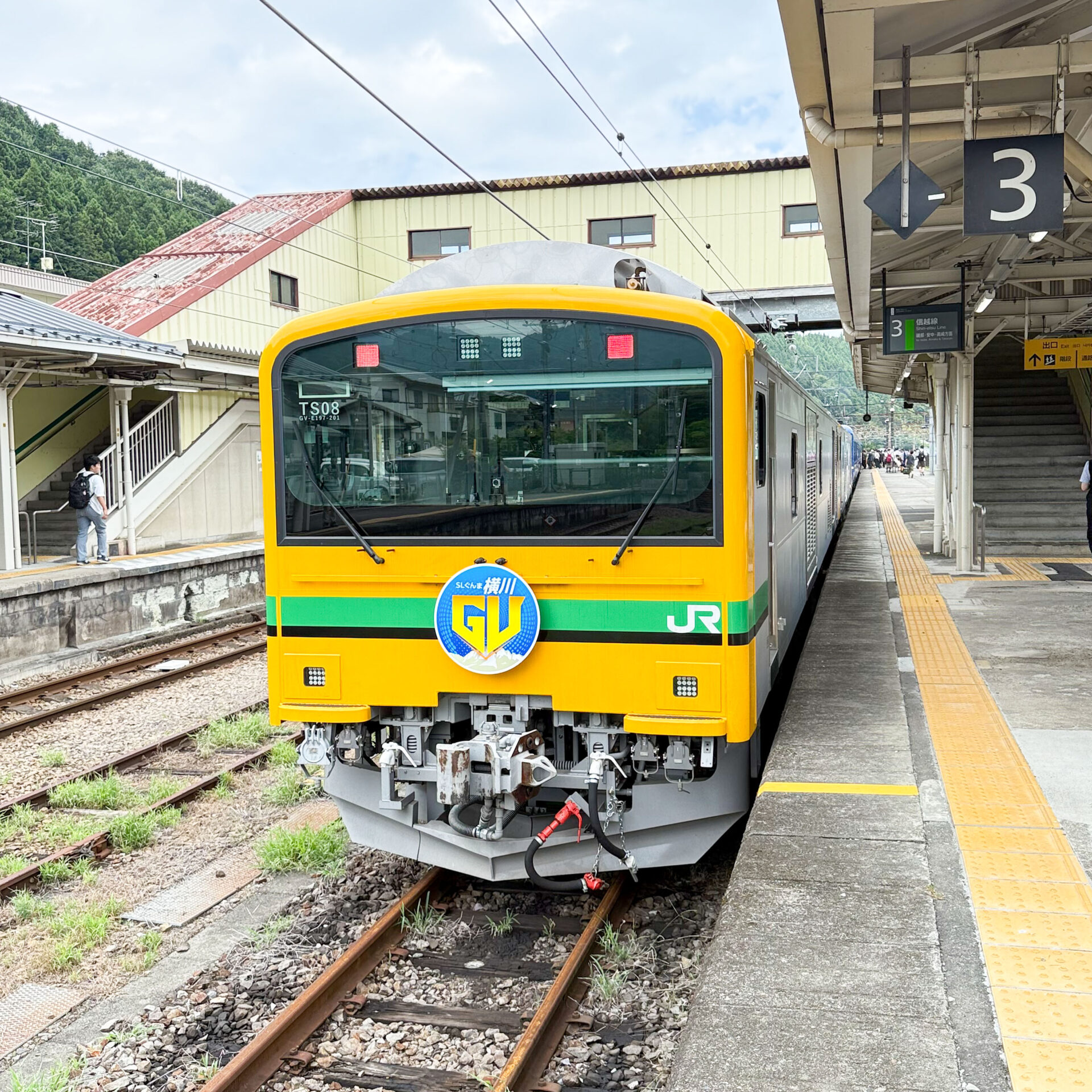 GV-E197系TS08編成横川駅にて