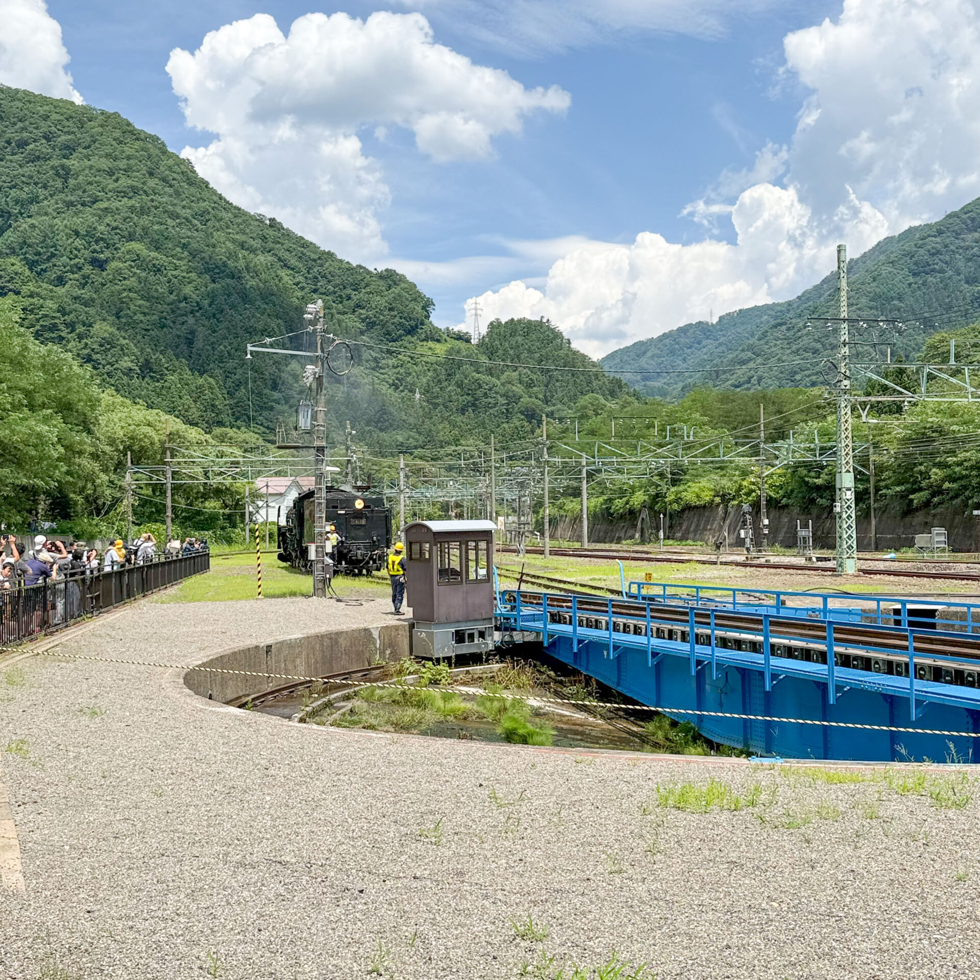水上駅構内の転車台