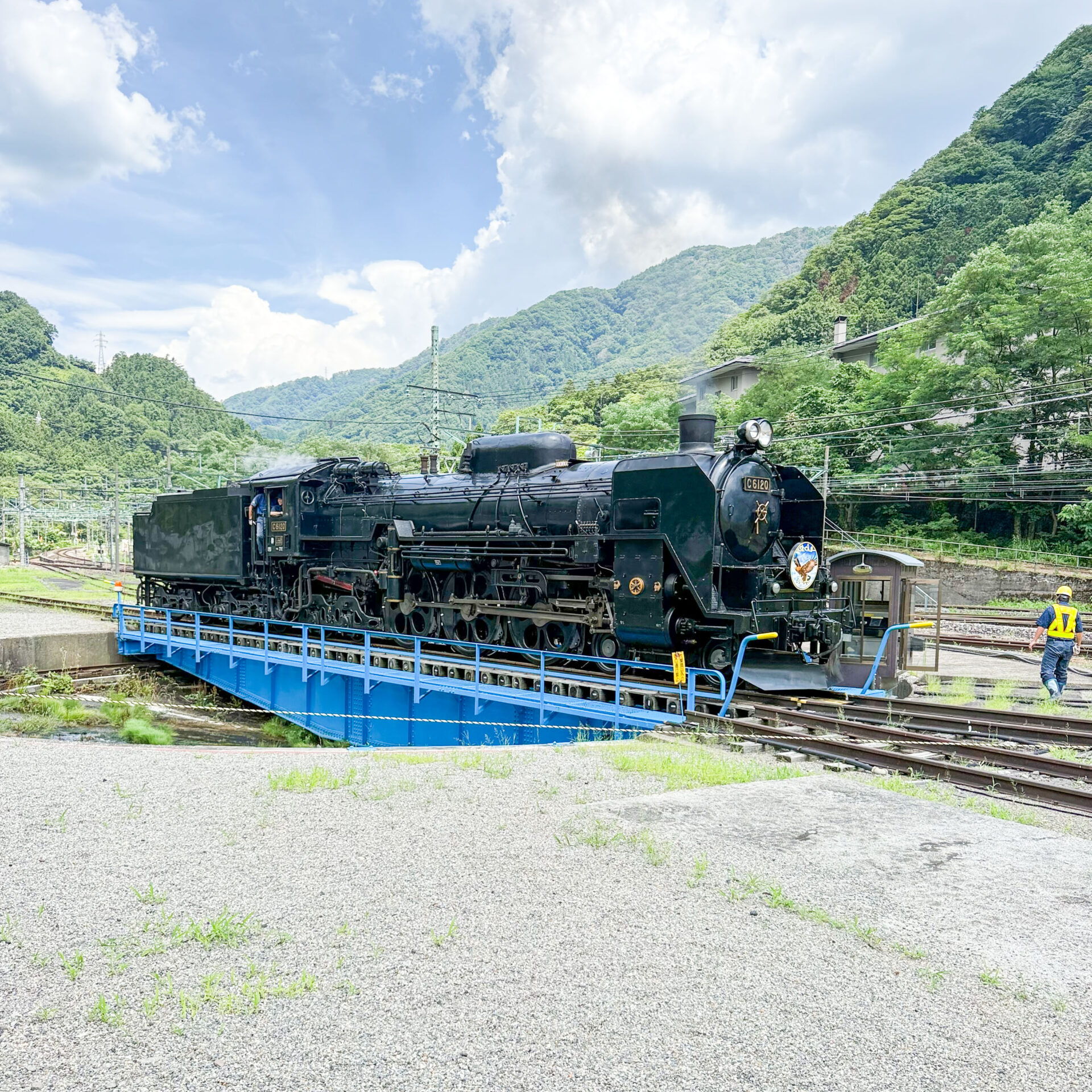 水上駅構内の転車台