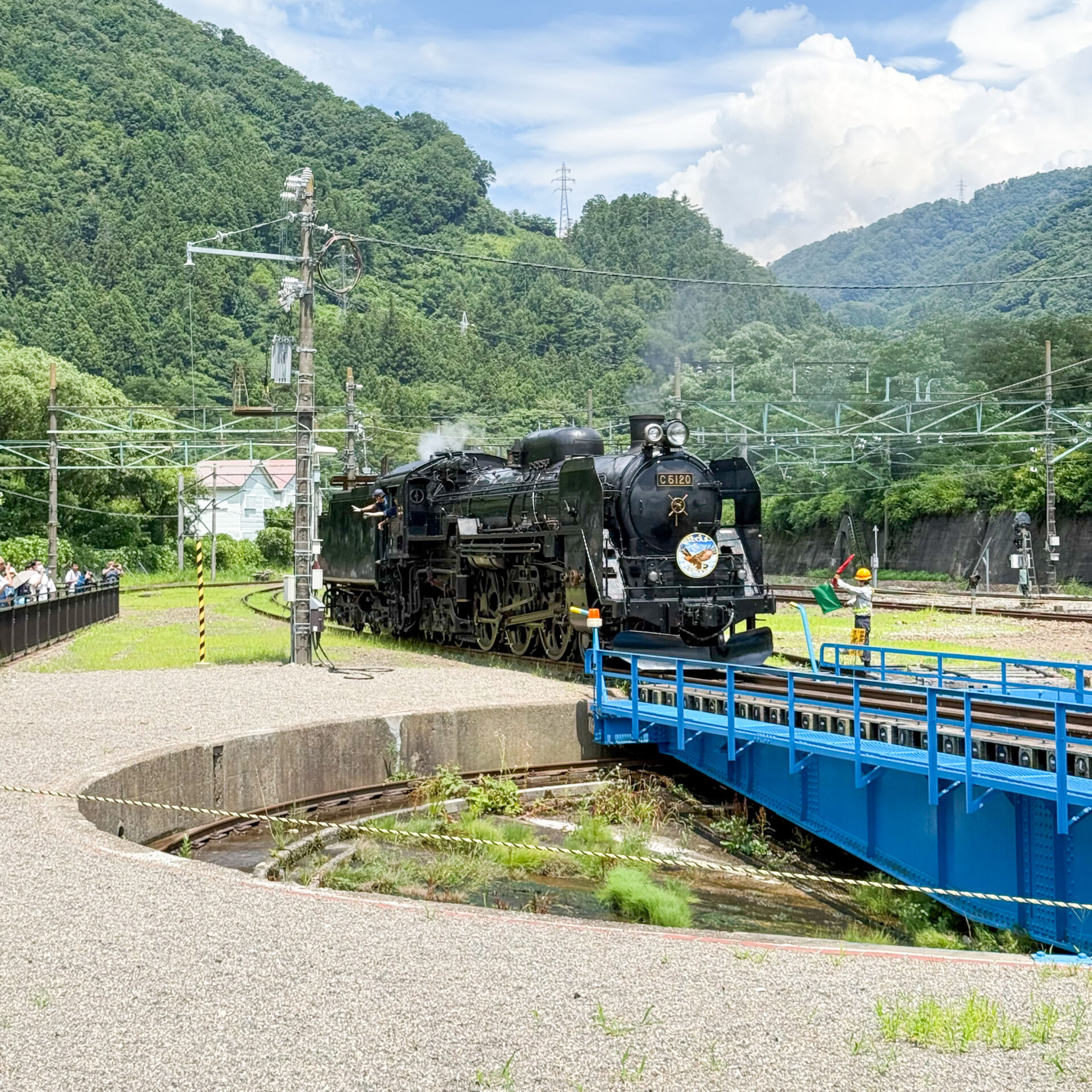 水上駅構内の転車台