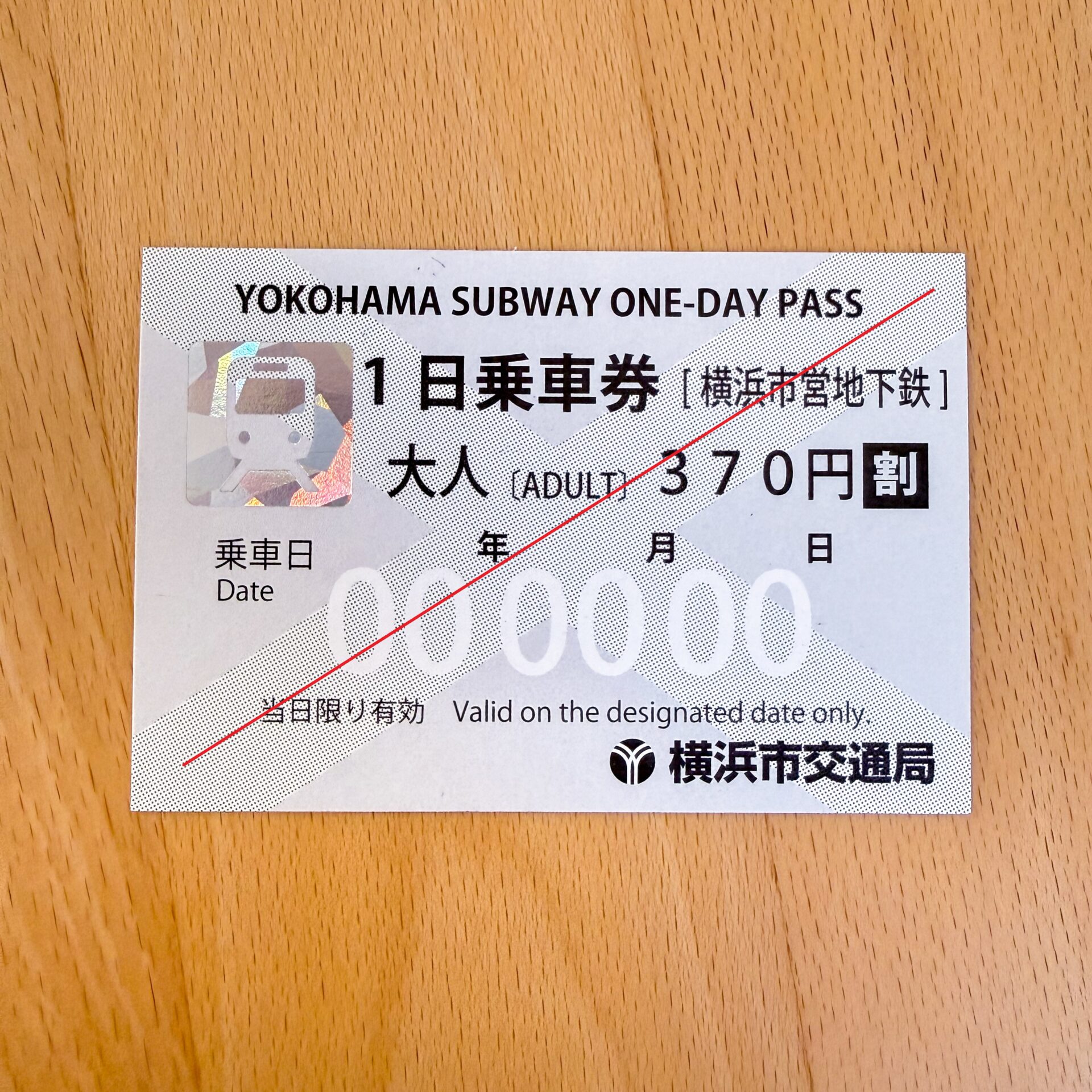 横浜市営地下鉄一日乗車券